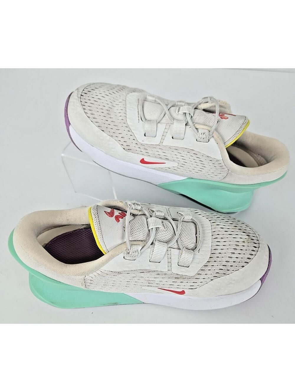 NIKE Air Max 270 Go PS Toddler Shoes Sneakers Size 10C White/Tea